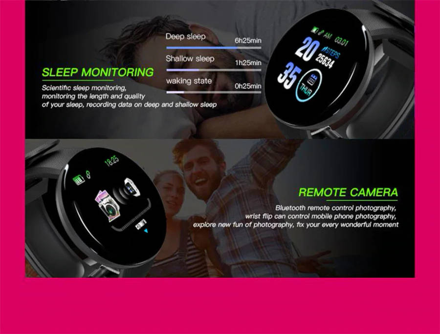 D19 SMART BRACELET AND HEART RATE MONITOR
