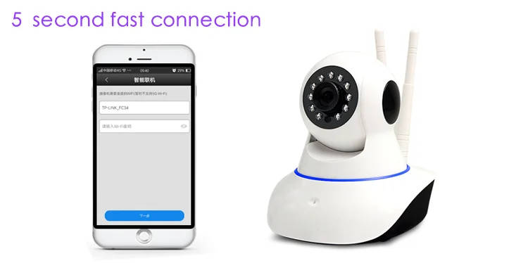 Indoor vandalproof onvif P2P wifi ip cameras 720P home hidden baby monitor