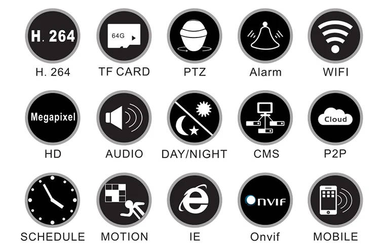 Indoor vandalproof onvif P2P wifi ip cameras 720P home hidden baby monitor