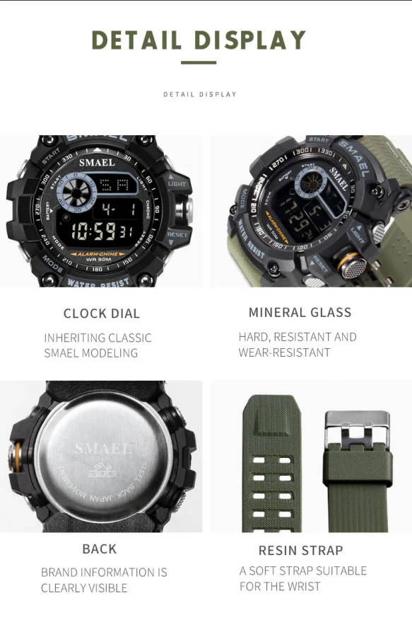 cool new style Smael 8010 wrist watch digital watch