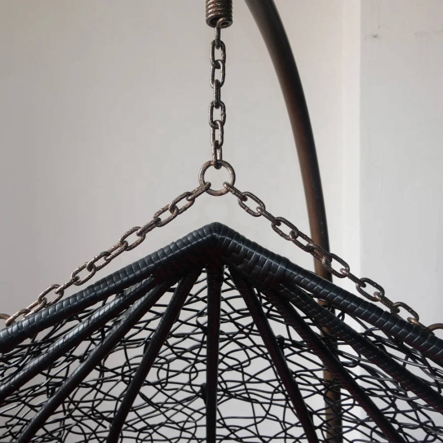 Round Double wicker Hanging Patio Swing Chair For Bedroom