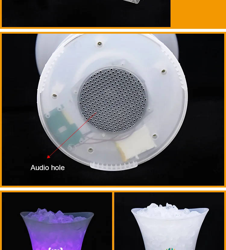 LED Ice Bucket with Bluetooth Speaker 5L