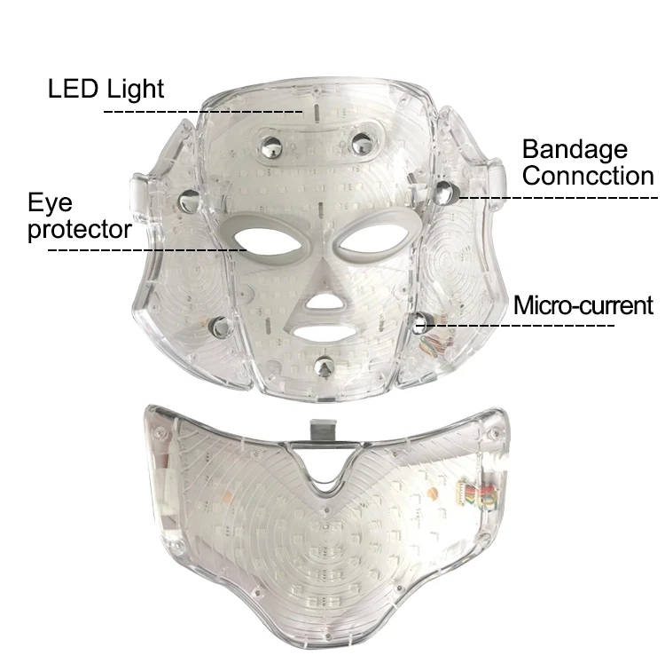 7 Color Light Led Photon Therapy Facial Mask For Anti-Aging Skin Rejuvenation