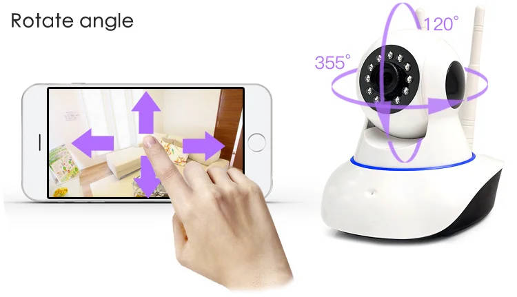 Indoor vandalproof onvif P2P wifi ip cameras 720P home hidden baby monitor