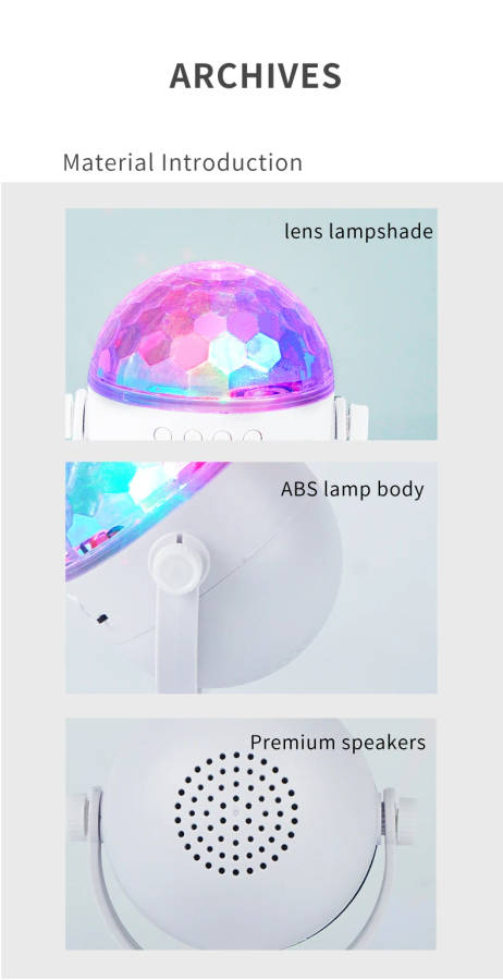 360 Degree Smart Music Speaker 6W Disco Light