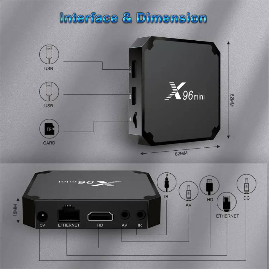 X96Mini W2 Android 11.0 TV Box S905W2 Dual WiFi 4K TV Box Android 2GB Ram 16GB Amlogic X 96 Mini