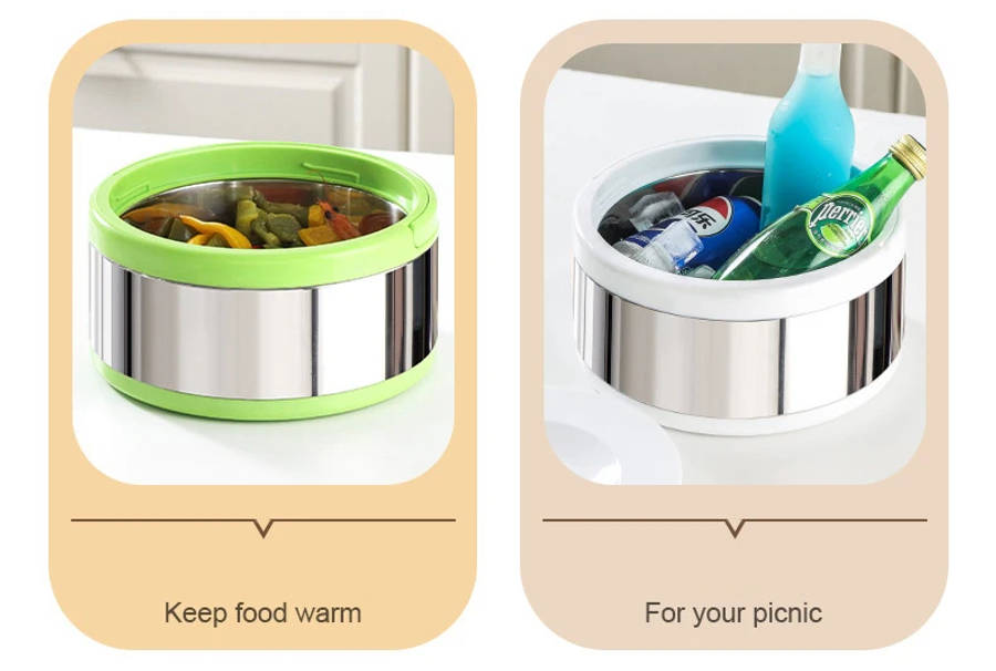 Thermos Food Warmer Container 3pcs Set 2.5/5/8L