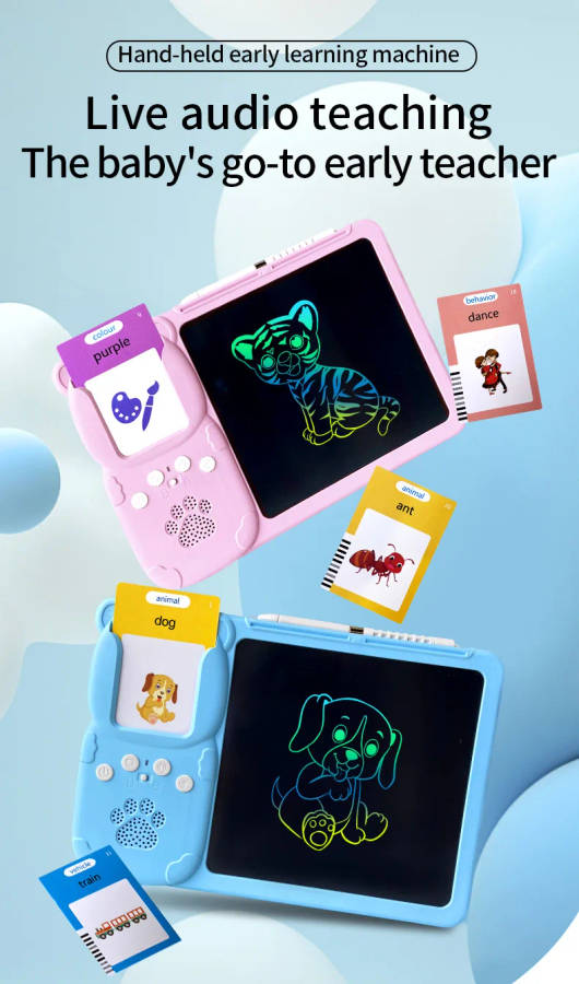 2-in-1 Interactive Flashcard Drawing Board