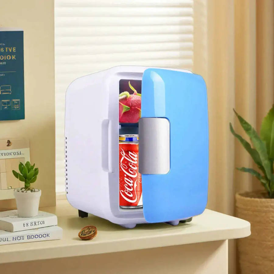 12V 4L Portable Mini Fridge Cooler Blue