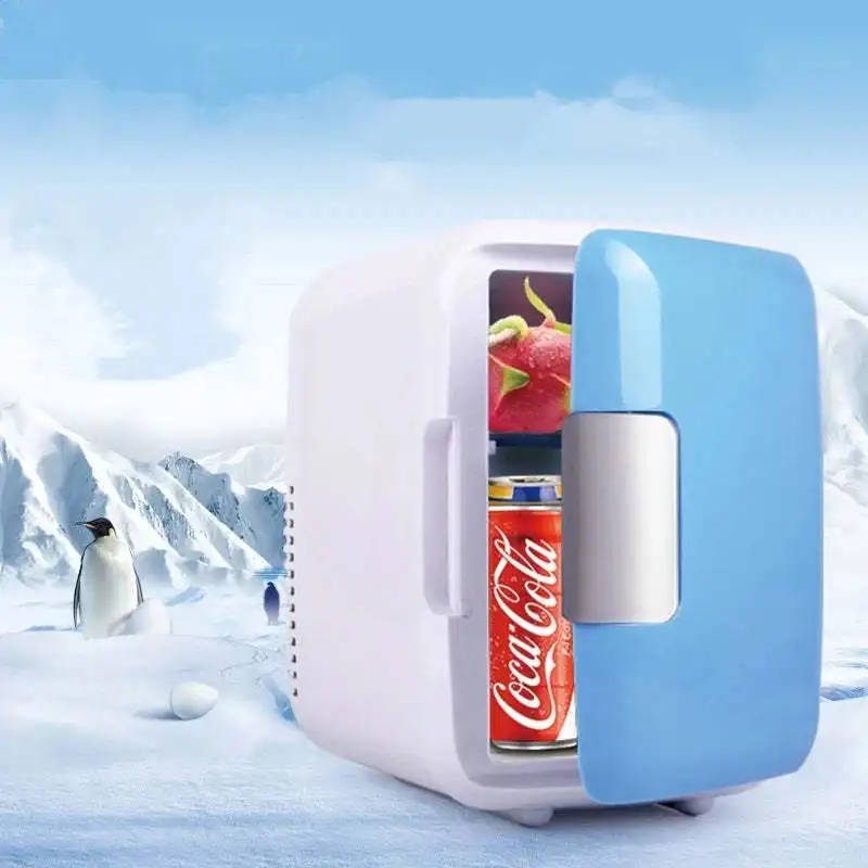 12V 4L Portable Mini Fridge Cooler Blue