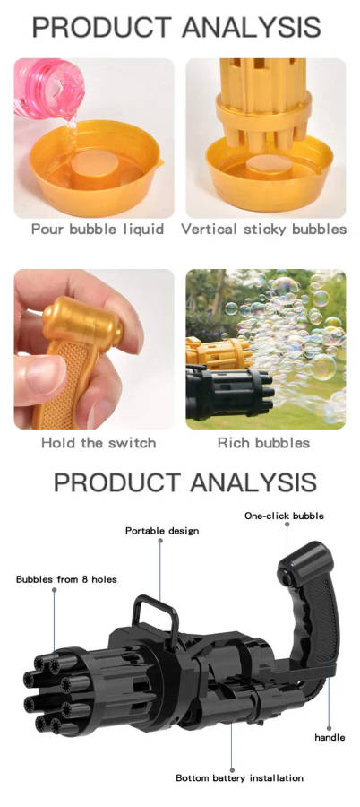 Electric Gatling Bubble Machine