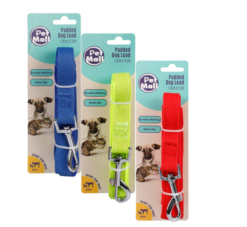 Pet Dog-Lead 1.8Mx2cm Asst Colours