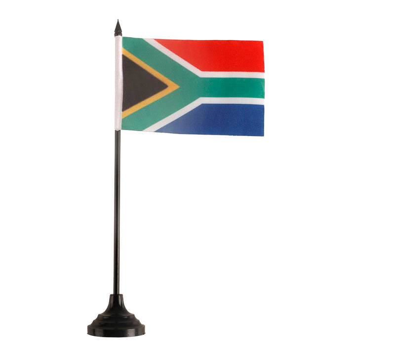 Flag South Africa Desk 15x10cm With Base