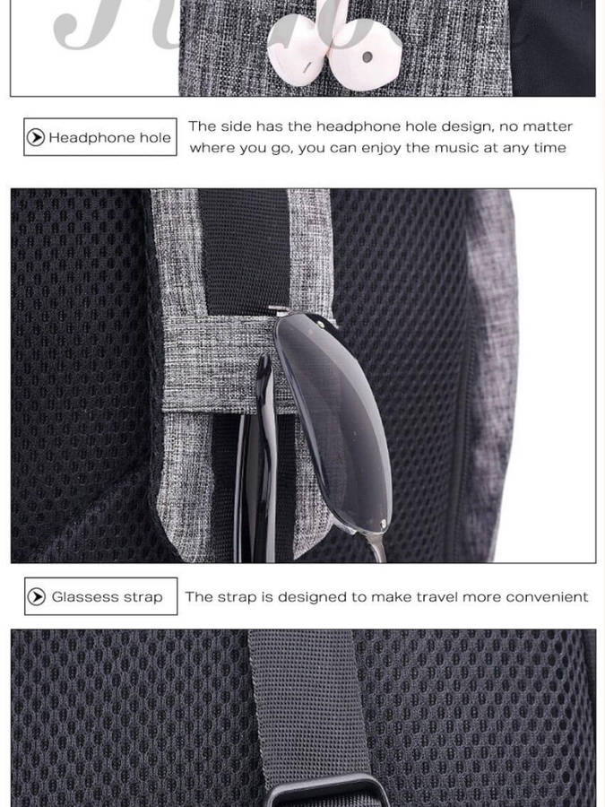 Anti-Theft Crossbody Bag with USB Charging Port