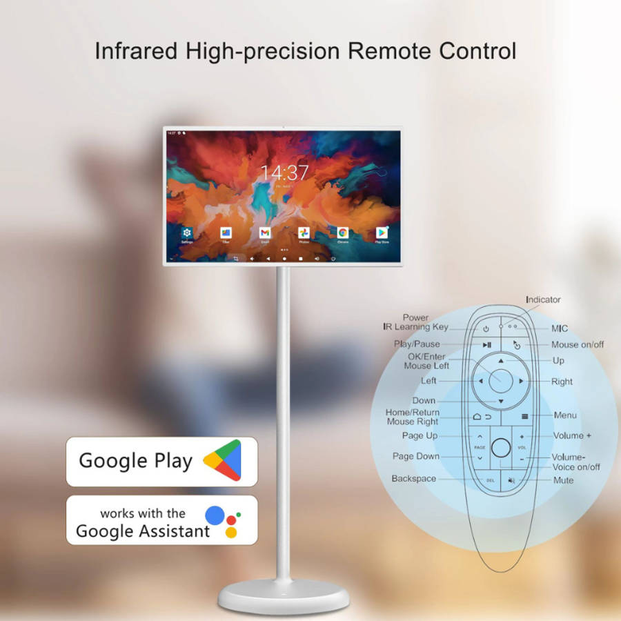 Humand 21.5" Portable Smart TV - Touch Screen with Front Camera 6GB + 128GB