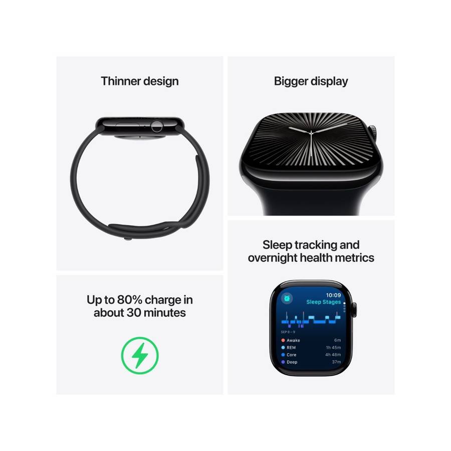 Apple Watch Series 10 GPS Aluminium Case (42mm)with Sport Loop
