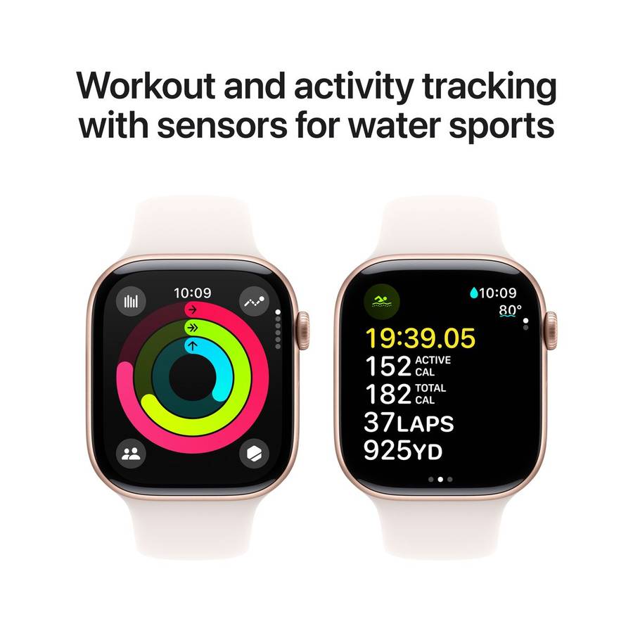 Apple Watch Series 10 GPS Aluminium Case (46mm) with Sport Band - S/M