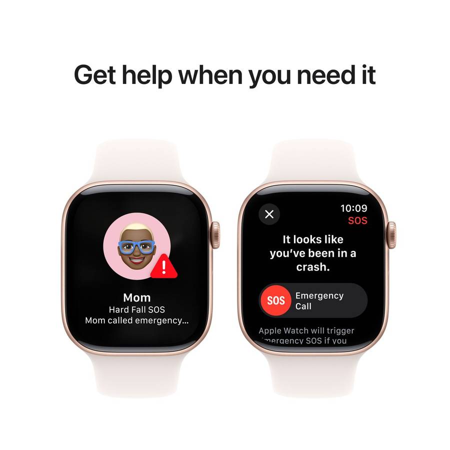 Apple Watch Series 10 GPS Aluminium Case (46mm) with Sport Band - S/M