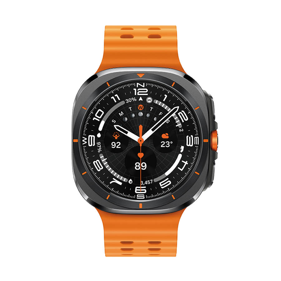 Samsung Galaxy Watch Ultra (2025) LTE 47mm - Titanium Silver/Orange Strap