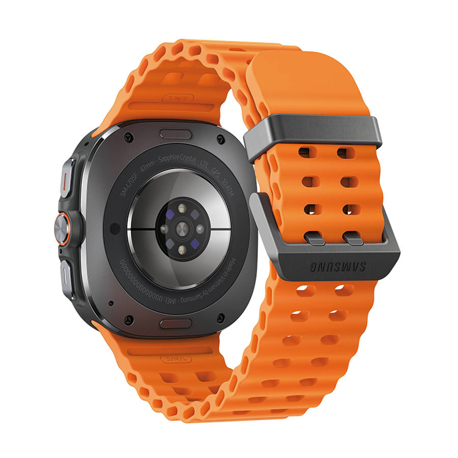 Samsung Galaxy Watch Ultra (2025) LTE 47mm - Titanium Silver/Orange Strap