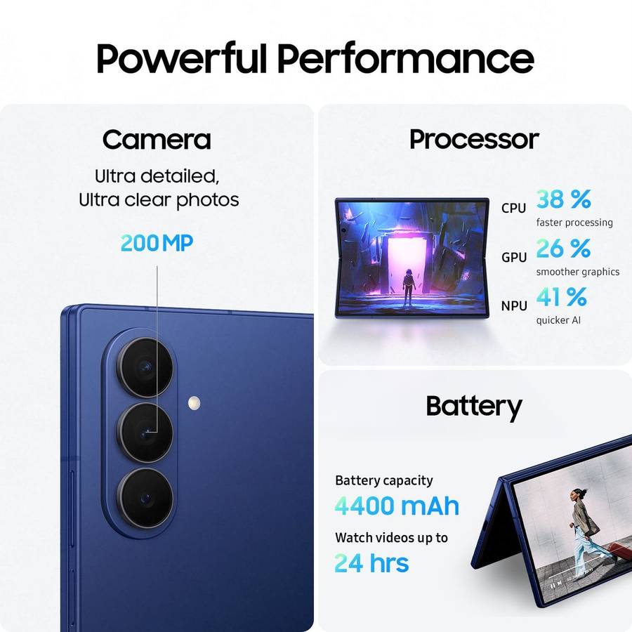 Samsung Galaxy Z Fold7 5G 512GB Dual Sim - Blue Shadow