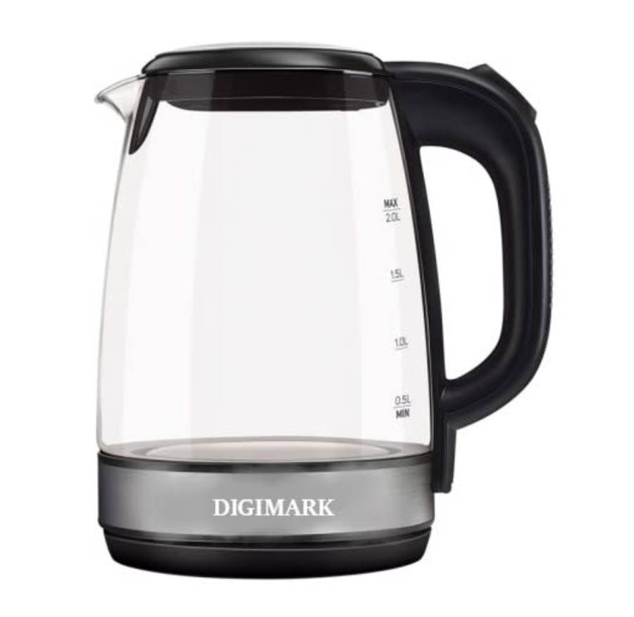 2L Digimark Glass cordless Kettle LED Blue Illumation