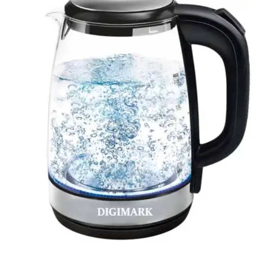 2L Digimark Glass cordless Kettle LED Blue Illumation