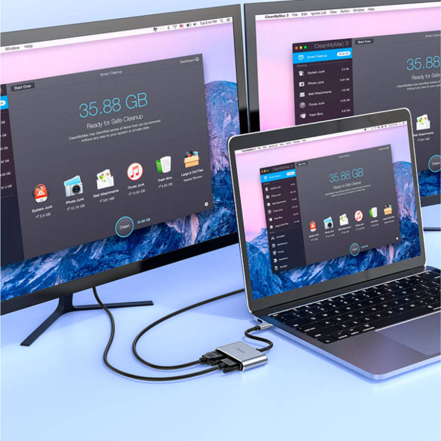 Hoco HB29 Type-C to HDMI + VGA Adapter