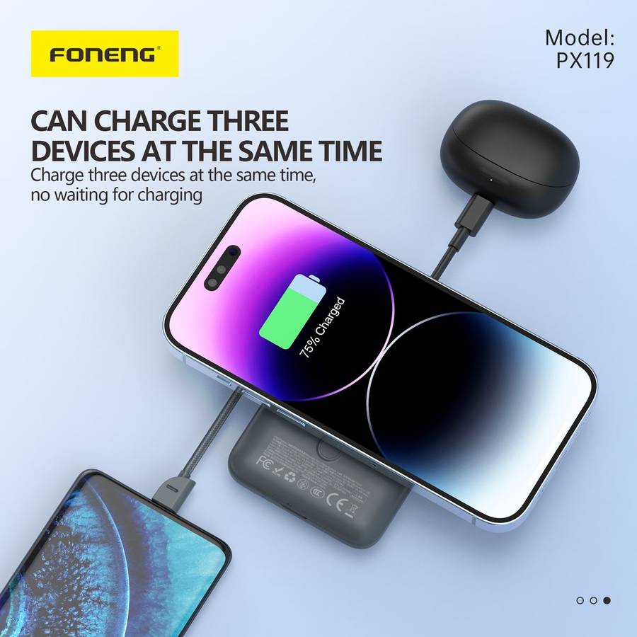 10,000 mAh Magnetic Fast Charging Power Bank PX119