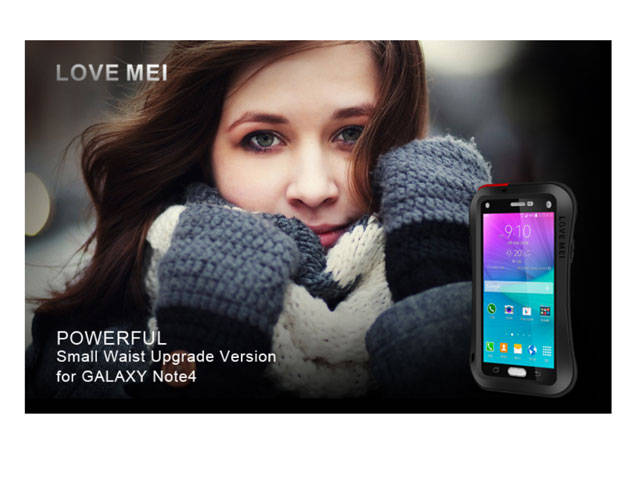 LOVE MEI Samsung Galaxy Note 4 Powerful Small Waist Upgrade Version Case