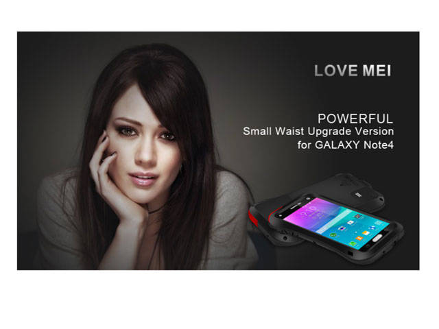 LOVE MEI Samsung Galaxy Note 4 Powerful Small Waist Upgrade Version Case