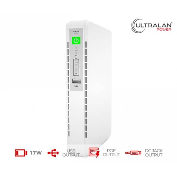 8800mAh UltraLan Mini DC UPS & Powerbank (12V, 17W, 8.8Ah)