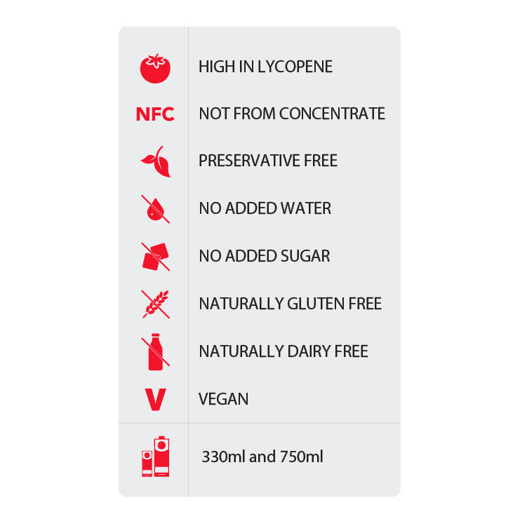 100% ZZ2 Tomato Juice 330ml