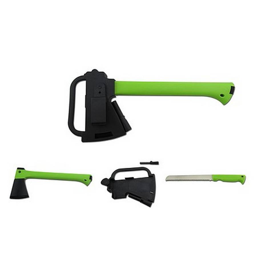 ULTRAEDGE 352mm AXE & SAW W/SHEATH & F/STARTER GREEN