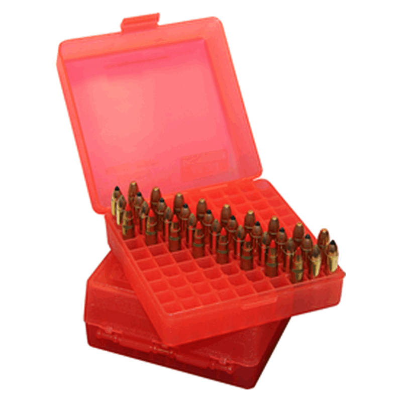 MTM Ammo Box 100 Rd 22 Mag - 17 HMR Red