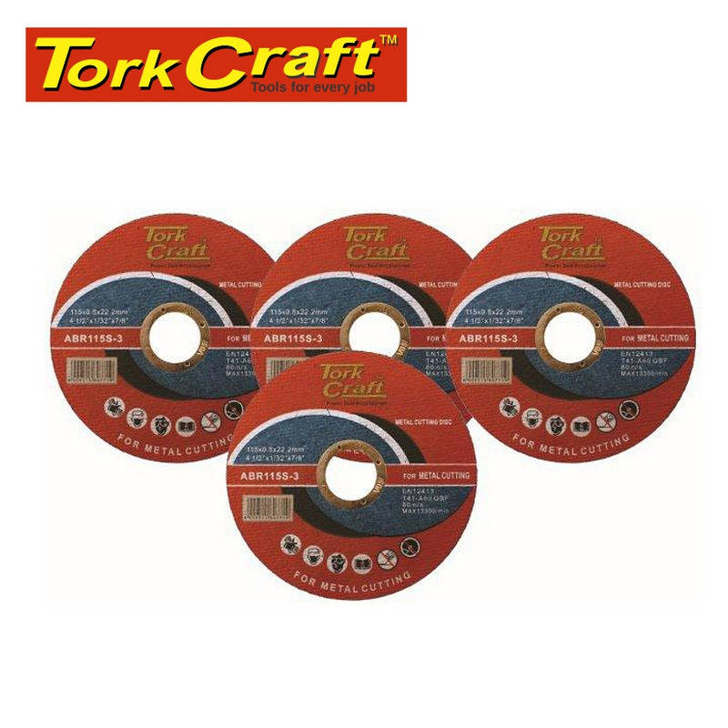 Tork Craft 3+1 Free Cutting Disc Steel And Ss 115 X 0.8 X 22.22mm