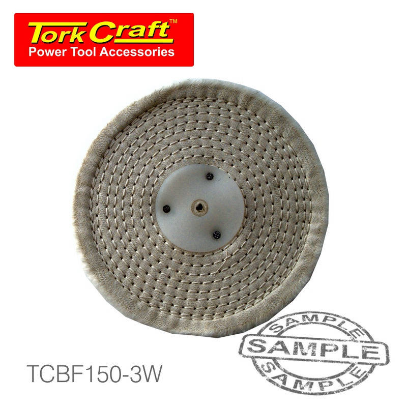 Tork Craft White Buff/Mop 150mm X 3 Section X 30 Mm Thick 1/2 " Hole