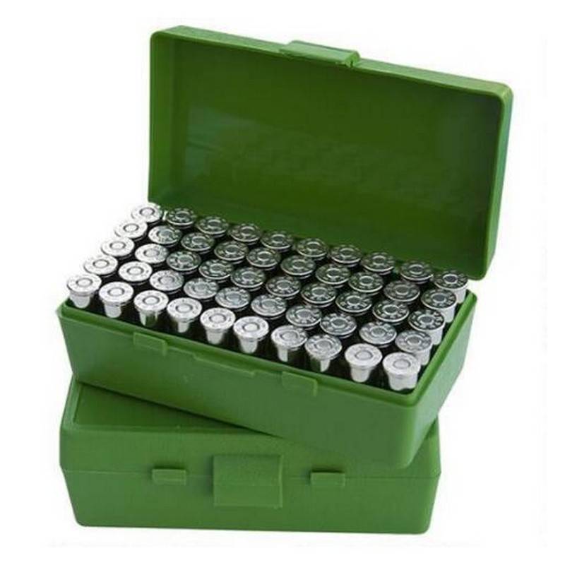 MTM AMMO BOX 50 RD 25 ACP / 32 H&H GREEN