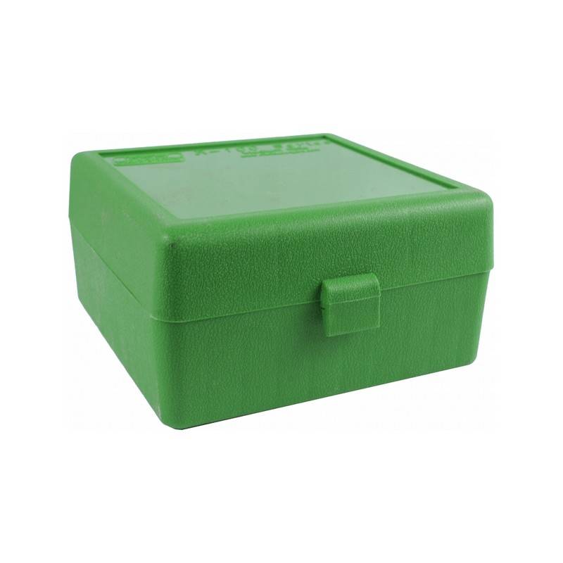 MTM AMMO BOX 100 RD RIFLE FLIP-TOP GREEN