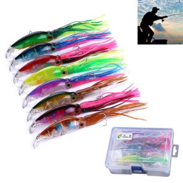 HENGJIA 8pc Squid Jigs 10cm, 16.6g Each