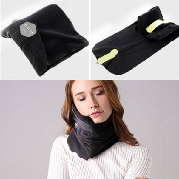 Ergonomic Travel Pillow - Black