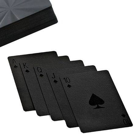 Foil Poker Playing cards - pure black