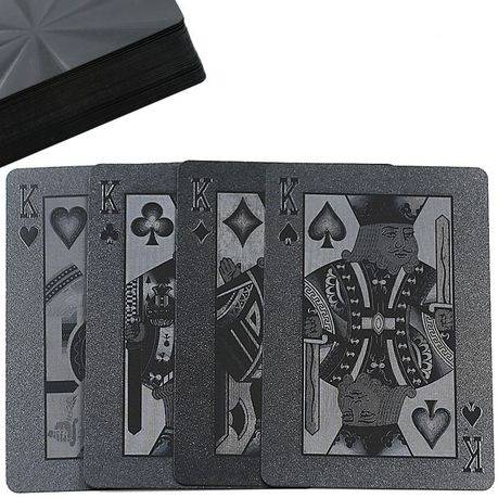 Foil Poker Playing cards - pure black