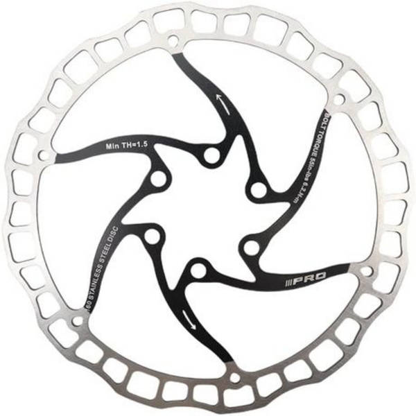 2 Pack - IIIPRO 160mm 6-Bolt Bicycle Disc Brake Rotor (Select Colour)