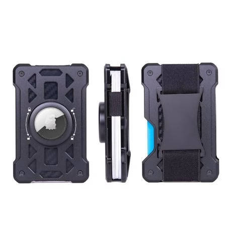 Aluminium & Carbon Fibre Card Wallet with Airtag Holder