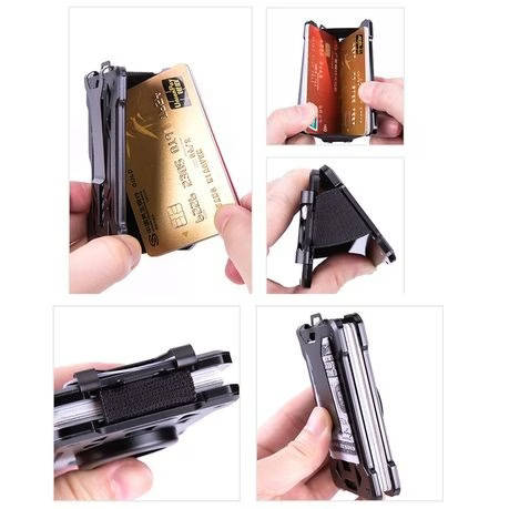 Aluminium & Carbon Fibre Card Wallet with Airtag Holder