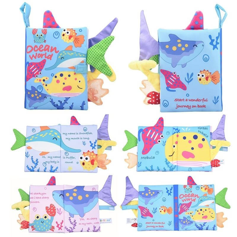 Premium Soft Cloth Baby Book - Ocean World