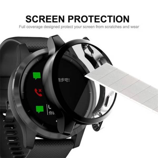 ENKAY Black TPU Cover with Screen Protector for Garmin Venu 2/Vivoactive 4