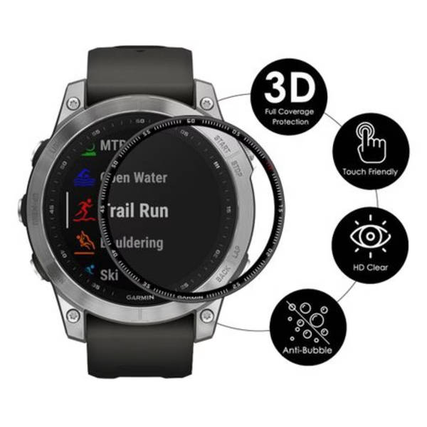2x ENKAY Acrylic Screen Protectors with 3D Edge for Garmin Fenix 7S