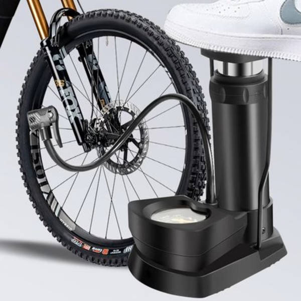 140PSi Mini Foot Pump with Integrated Gauge